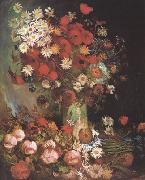 Vincent Van Gogh Vase wtih Poppies,Cornflowers,Peonies and Chrysanthemums (nn04) Germany oil painting artist